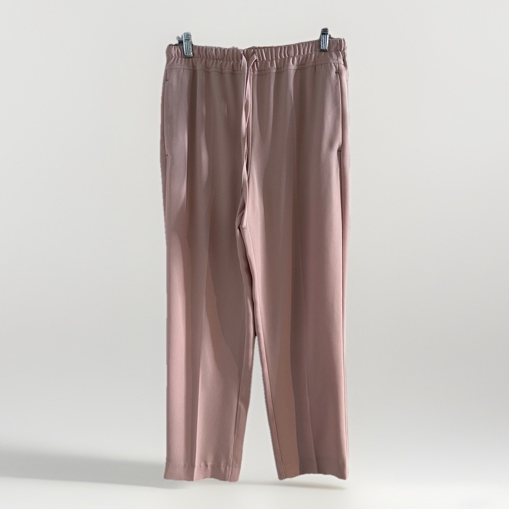 Reiss Hailey Pull On Trousers Nude Pink Colour Pockets Recycled Polyester 4 - Picture 6 of 11